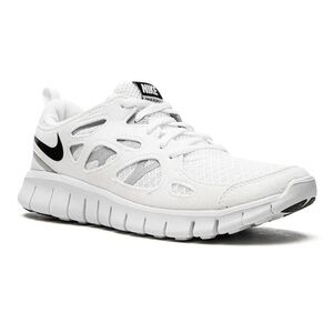 Nike Free Run 2 White Lace Up Running Sneakers Big Boys Size 4.5